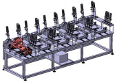 3D-CAD-Modell einer Differenzdruck-Prüfanlage